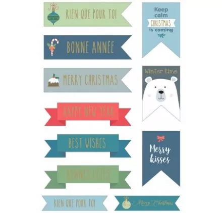 SCRAPBOOKING : Autocollants XL 'Artemio - Beary Christmas'