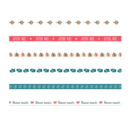 SCRAPBOOKING : Lot de 6 Rubans 'Artemio - Beary Christmas' SCRAPBOOKING : Lot de 6 Rubans 'Artemio - Beary Christmas'