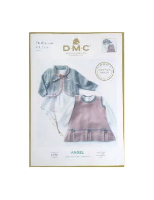 LIVRES : Brochure 'DMC' Modèle 6890 Robe et Gilet bébé