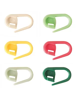 TRICOT ET CROCHET : Lot de 12 marqueurs de mailles en plastique 'Rico Design' Multicolores