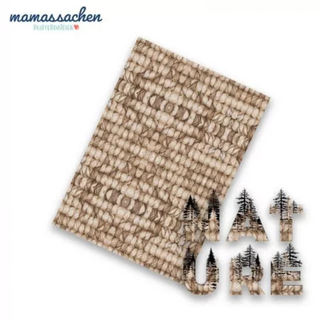 OUTILLAGE & MACHINES : Feuille de flex A4 'Plottermarie' Nature Knot