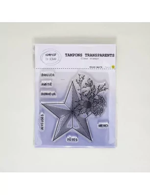 SCRAPBOOKING : Tampons transparents 'Comptoir du Scrap' Etoile festive