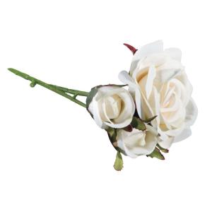 SCRAPBOOKING : Roses en plastique 'Rayher' Blanc 15 cm