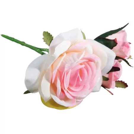 SCRAPBOOKING : Roses en plastique 'Rayher' Rose 15 cm