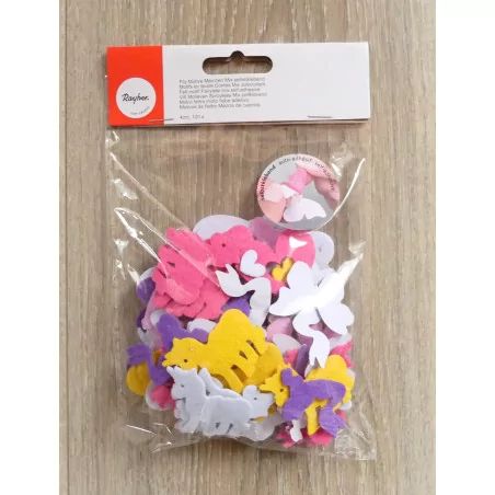 SCRAPBOOKING : Lot de 120 autocollants en feutrine 'Rayher' Contes