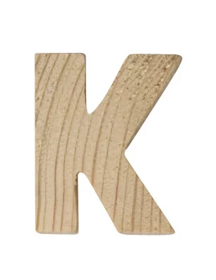 SUPPORTS A DECORER : Lettre en bois K 'Rayher' 5 cm x 3.5 x 1 cm