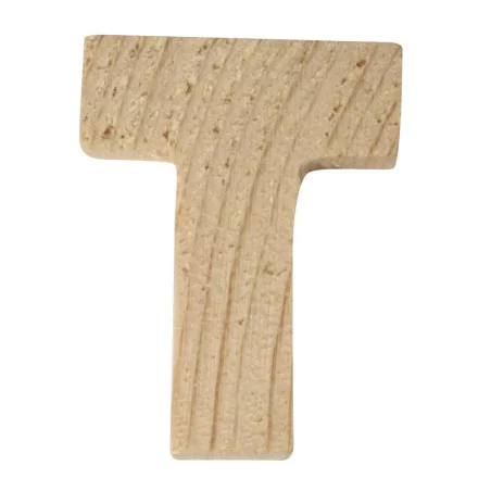 SUPPORTS A DECORER : Lettre en bois T 'Rayher' 5 cm x 3.5 x 1 cm