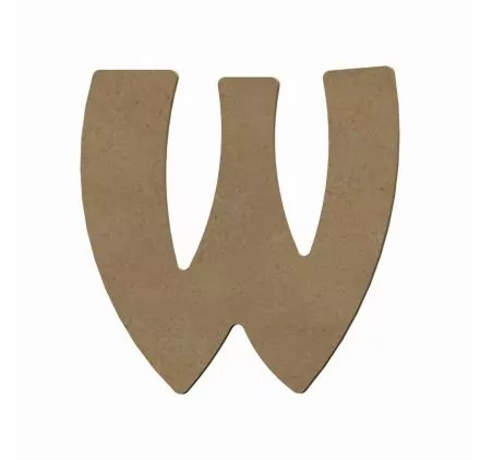SUPPORTS A DECORER : Support en bois 'Gomille' Lettre W 15 cm x 15 cm SUPPORTS A DECORER : Support en bois 'Gomille' Lettre W 15 cm x 15 cm