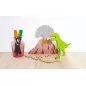 Kit Déco en bois 3D 'Gomille' Tyrex et volcan 24 cm x 17 cm