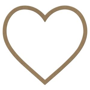 SUPPORTS A DECORER : Support en bois 'Gomille' Coeur vide 36 cm x 36 cm