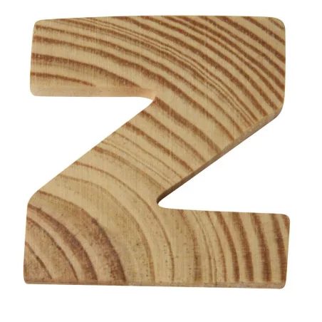 AFFAIRES : Lettre en bois Z 'Rayher' 5 cm x 4.5 x 1 cm