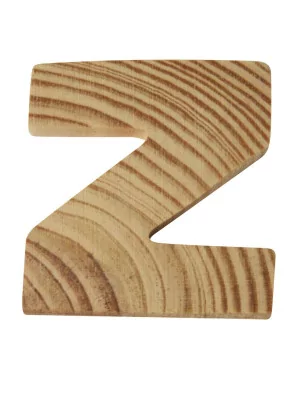 AFFAIRES : Lettre en bois Z 'Rayher' 5 cm x 4.5 x 1 cm
