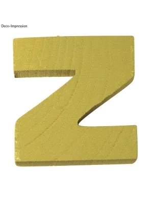 AFFAIRES : Lettre en bois Z 'Rayher' 5 cm x 4.5 x 1 cm