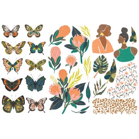 SCRAPBOOKING : Décalcomanies Rub-Ons 'Prima - Majestic' 3 feuilles