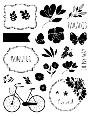 TAMPONS TRANSPARENTS : Tampons transparents 'Artemio - On My Way' Paradis