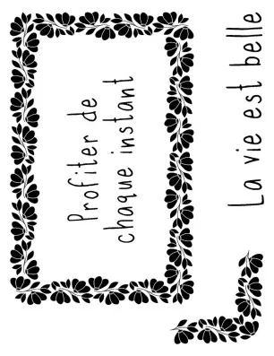SCRAPBOOKING : Tampons transparents 'Artemio - On My Way' Cadre rectangle