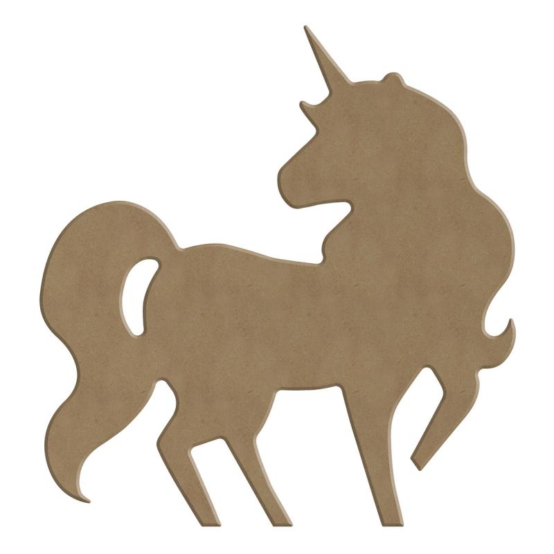 ENFANTS : Support en bois 'Gomille' Licorne 16x17 cm