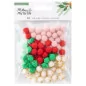 80 Pompons ronds 'Crate Paper - Mittens & Mistletoe' 80 Pompons ronds 'Crate Paper - Mittens & Mistletoe'