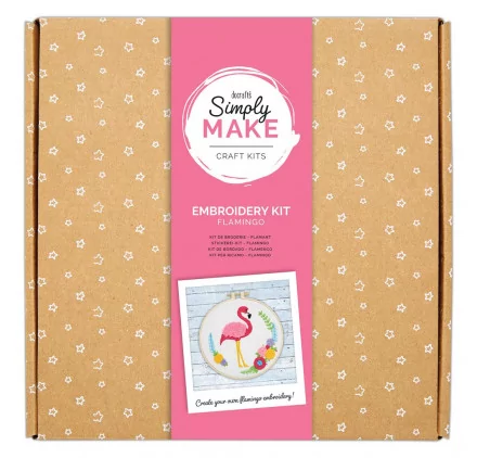 ART DU FIL : Kit Broderie 'Docrafts - Simply Make' Flamant rose