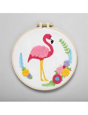 ART DU FIL : Kit Broderie 'Docrafts - Simply Make' Flamant rose