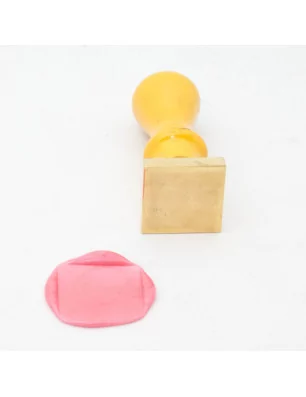 OUTILS ET ACCESSOIRES CARTERIE : Sceau en laiton pour cachet de cire 'DIY & Cie - En pleine forme' Carré lisse