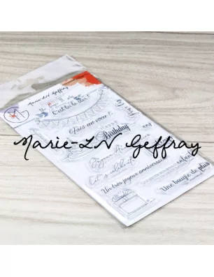 SCRAPBOOKING : Tampons transparents A6 'Marie-LN Geffray - Fest'hiv' Une bougie de plus