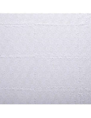TISSUS : Tissu dentelle '3B Com' Blanc 150 cm par 50 cm (à la coupe)