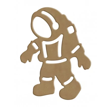 SUPPORTS A DECORER : Support en bois 'Gomille' Astronaute 10 x 13 cm