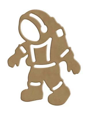 SUPPORTS A DECORER : Support en bois 'Gomille' Astronaute 10 x 13 cm