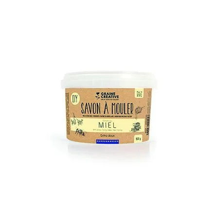 Base Savon à Mouler Miel 500 G – DIY Savon Maison Extra Doux, Enrichi Au Miel Naturel, Facile à Fondre