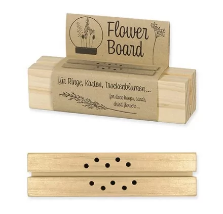 SUPPORTS A DECORER : Support en bois Flower Board 'Efco' Disposition centrale 4x4x15 cm SUPPORTS A DECORER : Support en bois Flower Board 'Efco' Disposition centrale 4x4x15 cm