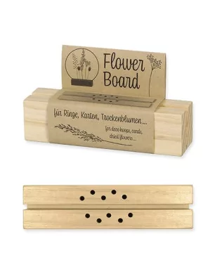 SUPPORTS A DECORER : Support en bois Flower Board 'Efco' Disposition centrale 4x4x15 cm