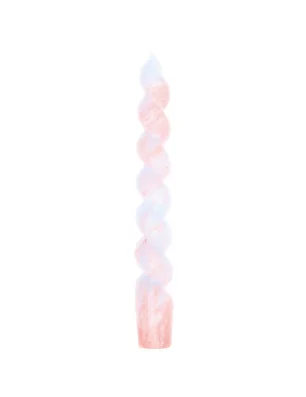 BOUGIES ET BOUGEOIRES : Bougie spirale 'Rico Design' Marbré Rouge fluo/Bleu 18.5x2.4 cm