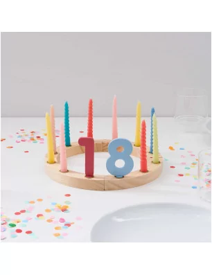 ENFANTS : Chiffres en bois de 0 à 9 'Rico Design' Multicolore 11pièces
