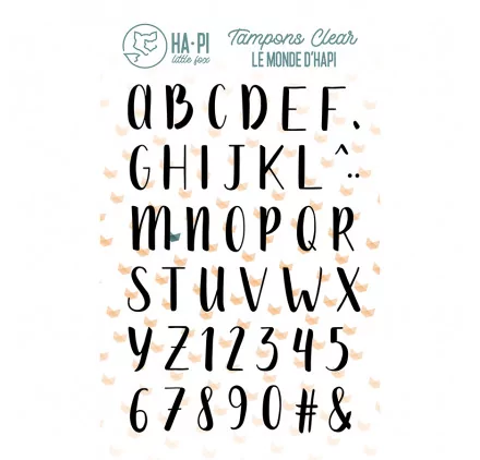 TAMPONS TRANSPARENTS : 41 Tampons transparents 'HA PI Little Fox - Le monde d'HAPI' Adorable Alphabet TAMPONS TRANSPARENTS : 41 Tampons transparents 'HA PI Little Fox - Le monde d'HAPI' Adorable Alphabet