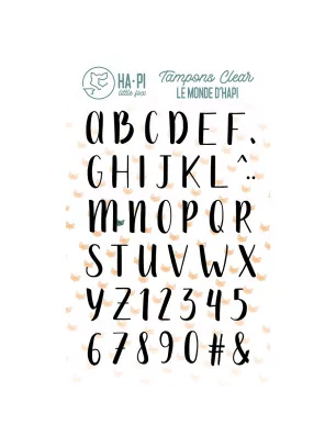 TAMPONS TRANSPARENTS : 41 Tampons transparents 'HA PI Little Fox - Le monde d'HAPI' Adorable Alphabet