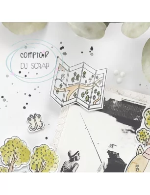 SCRAPBOOKING : Tampons transparents 'Comptoir du Scrap - Echappée Belle' Sur le camp