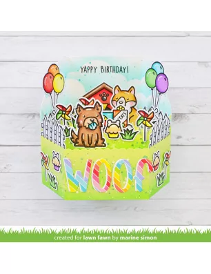 OUTILLAGE & MACHINES : Dies / Matrices de découpe 'Lawn Fawn' Yappy Birthday