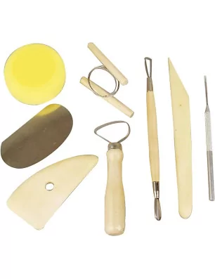 MACHINES ET OUTILS POUR BIJOUX : Kit de 8 instruments de sculpture 'Creativ Company'