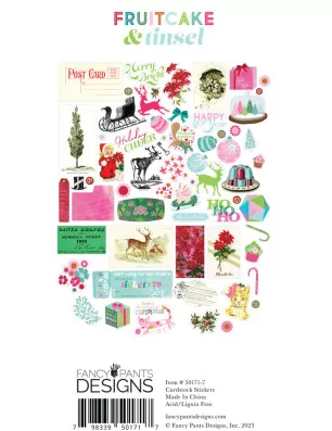 Bonnes affaires -70% : 54 die-cuts 'Fancy Pants - Fruitcake & Tinsel' Ephemera 1