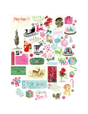 Bonnes affaires -70% : 54 die-cuts 'Fancy Pants - Fruitcake & Tinsel' Ephemera 1