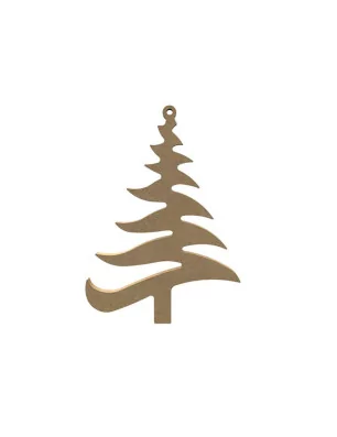 SUPPORTS A DECORER : Support en bois 'Gomille' Sapin zig-zag 10 x 15 cm