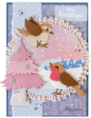 PAPIERS A4 : Assortiment A4 de 16 papiers décorés 'Marianne Design' Eline's Winter Dreams