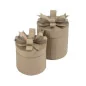 Lot de 2 boîtes cadeaux en papier mâché 'Decopatch' Rondes Lot de 2 boîtes cadeaux en papier mâché 'Decopatch' Rondes