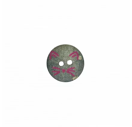 SCRAPBOOKING : Bouton en plastique 2 trous '3B Com' Chat violet 15 mm SCRAPBOOKING : Bouton en plastique 2 trous '3B Com' Chat violet 15 mm