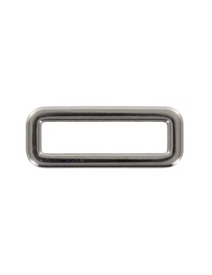 ART DU FIL : Boucle fermée en métal argenté '3B Com' Rectangle 30x9 mm