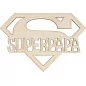 Silhouette en bois 'Artemio' Super Papa 14.5x10 cm Silhouette en bois 'Artemio' Super Papa 14.5x10 cm