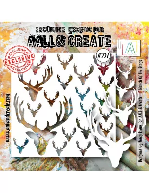 POCHOIRS : Pochoir 15x15 'AALL and Create' March Of The Stags 227