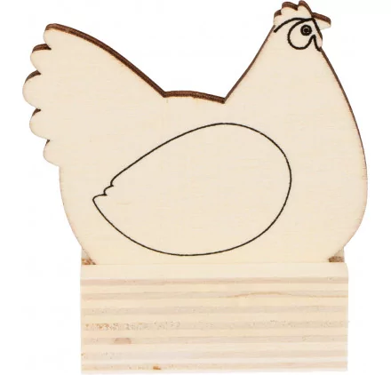 SUPPORTS A DECORER : Lot de 6 marque-places en bois 'Artemio - Saute-Mouton' Poules SUPPORTS A DECORER : Lot de 6 marque-places en bois 'Artemio - Saute-Mouton' Poules