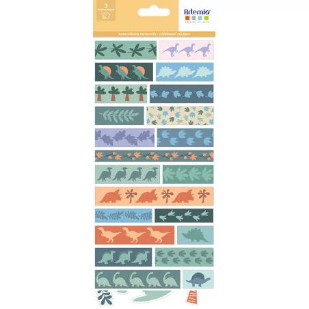Autocollants 'Artemio - Dinos & Co' 3 Planches
